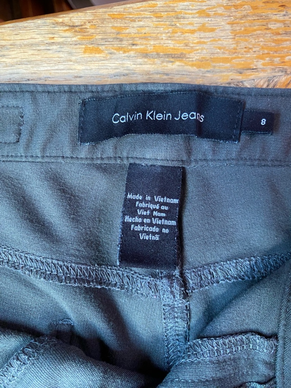 Calvin Klein Jeans charcoal gray ponte pants - Picture 2 of 3